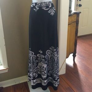 Black and white skirt.